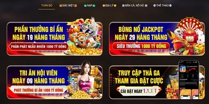 Khám phá tỷ lệ thưởng & khuyến mãi tại sân chơi 789win