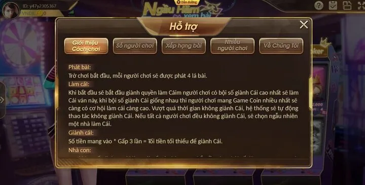 Chia sẻ luật chơi game Ngầu hầm 789win mới nhất