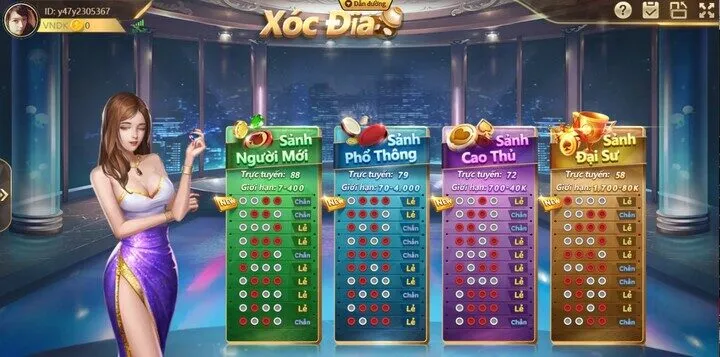 Review các sảnh cược của game Xóc đĩa 789win